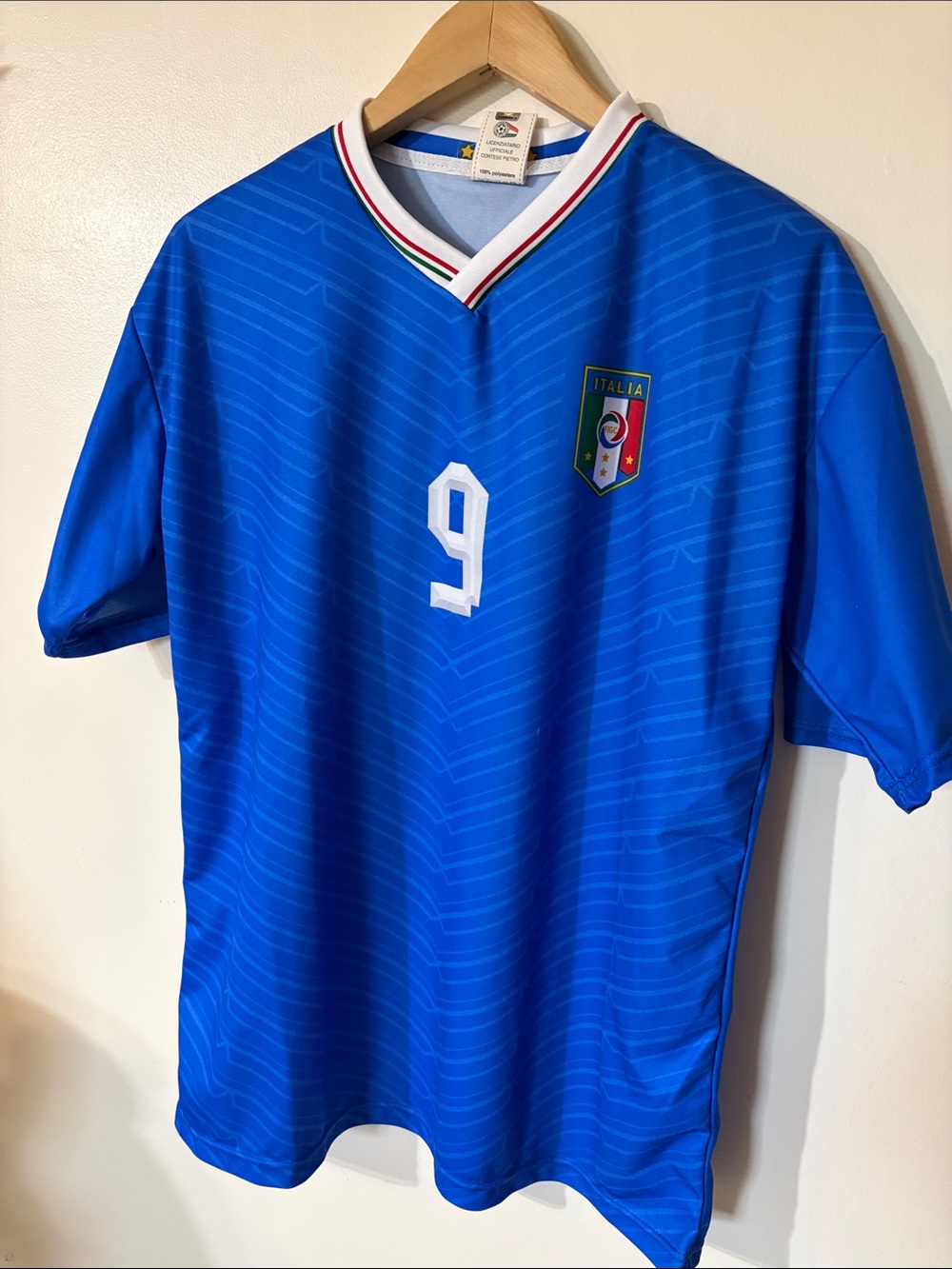 #9 Italy Men's Home Soccer Jersey Balotelli #9 - Blue